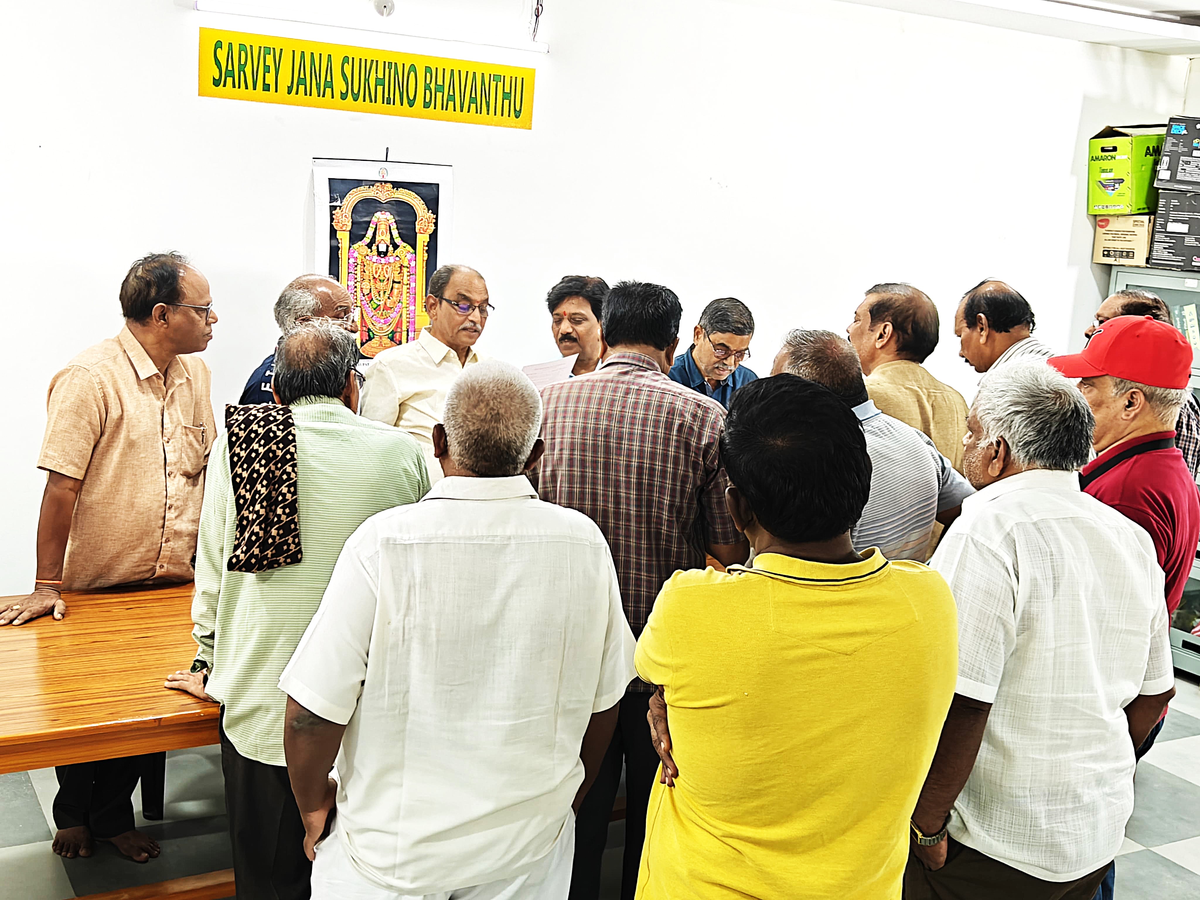 2 President of the association informing the members about financial assistance by GHMC.jpeg